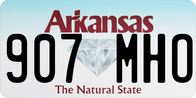 AR license plate 907MHO