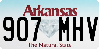 AR license plate 907MHV