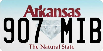 AR license plate 907MIB