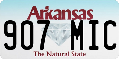 AR license plate 907MIC