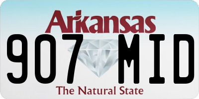 AR license plate 907MID