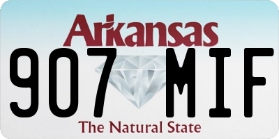 AR license plate 907MIF