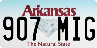 AR license plate 907MIG