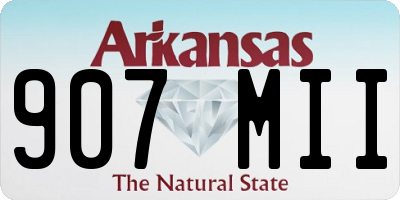 AR license plate 907MII