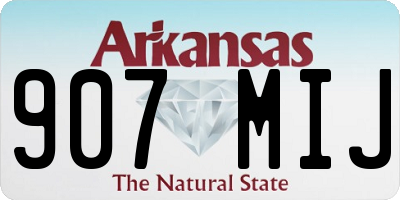 AR license plate 907MIJ