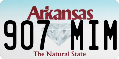 AR license plate 907MIM