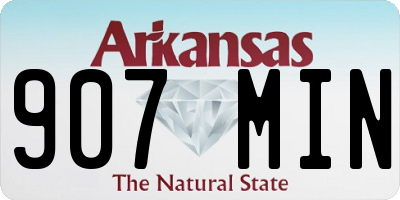 AR license plate 907MIN