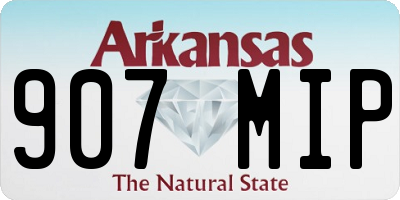 AR license plate 907MIP