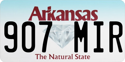 AR license plate 907MIR