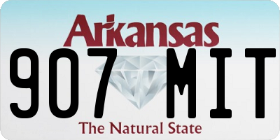 AR license plate 907MIT