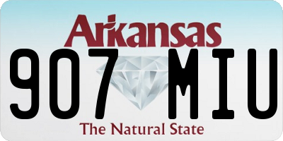 AR license plate 907MIU
