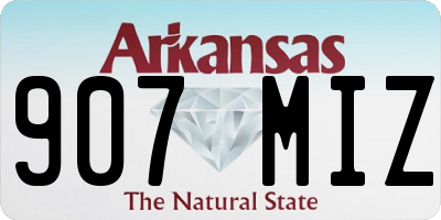 AR license plate 907MIZ
