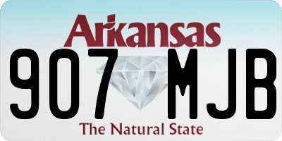 AR license plate 907MJB