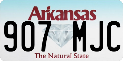 AR license plate 907MJC