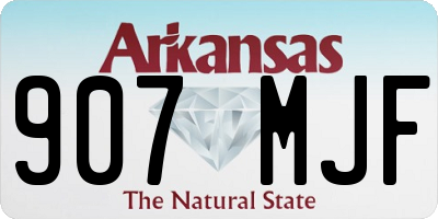 AR license plate 907MJF