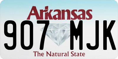 AR license plate 907MJK