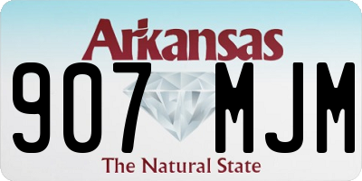AR license plate 907MJM