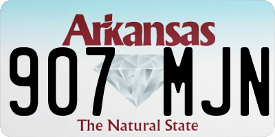 AR license plate 907MJN