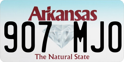 AR license plate 907MJO