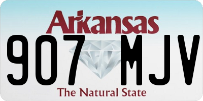 AR license plate 907MJV