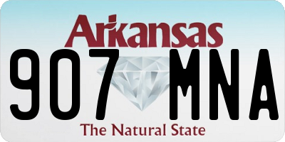 AR license plate 907MNA