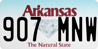 AR license plate 907MNW