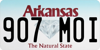 AR license plate 907MOI