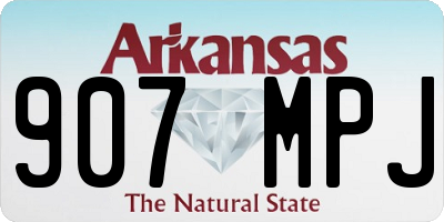 AR license plate 907MPJ