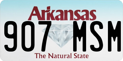 AR license plate 907MSM