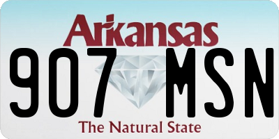 AR license plate 907MSN