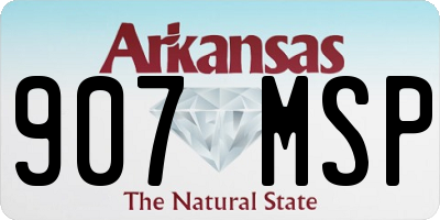 AR license plate 907MSP
