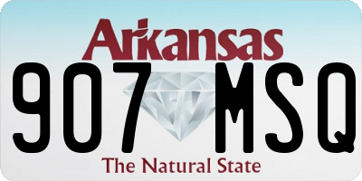 AR license plate 907MSQ