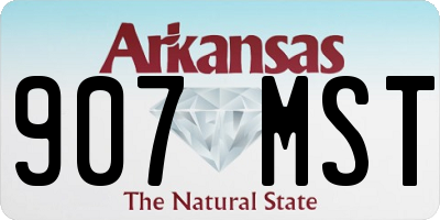 AR license plate 907MST