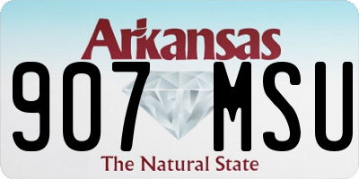 AR license plate 907MSU