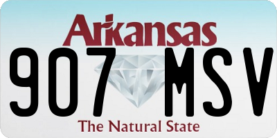 AR license plate 907MSV