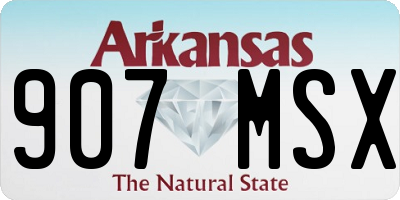 AR license plate 907MSX