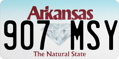 AR license plate 907MSY