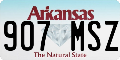 AR license plate 907MSZ