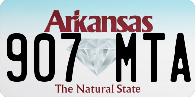 AR license plate 907MTA