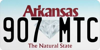 AR license plate 907MTC