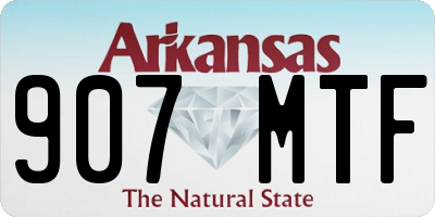 AR license plate 907MTF