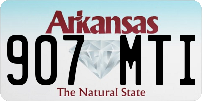 AR license plate 907MTI