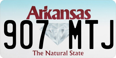 AR license plate 907MTJ