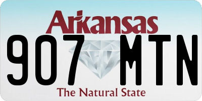 AR license plate 907MTN