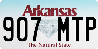 AR license plate 907MTP