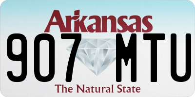 AR license plate 907MTU