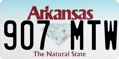 AR license plate 907MTW