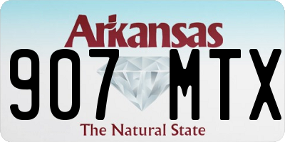 AR license plate 907MTX