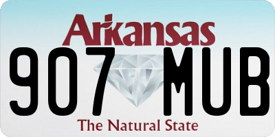 AR license plate 907MUB