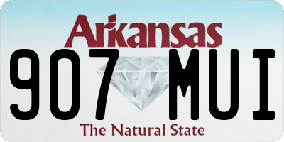 AR license plate 907MUI